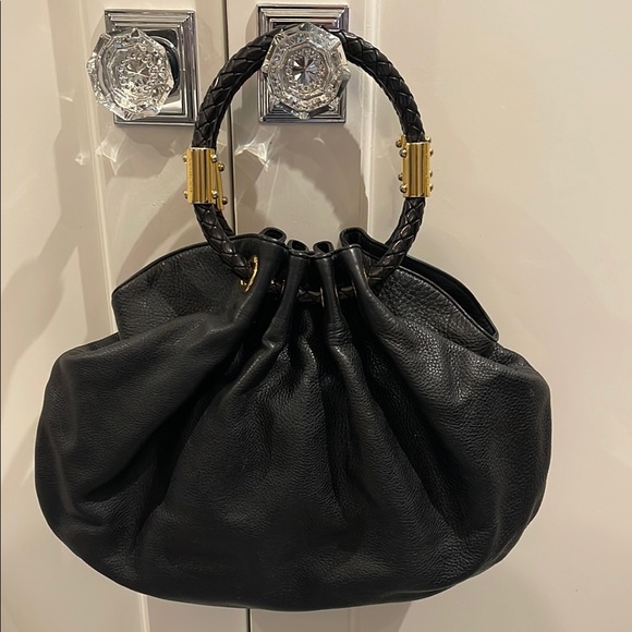 Michael Kors Handbags - Michael Kors Black Hobo Bag with Gold Accents